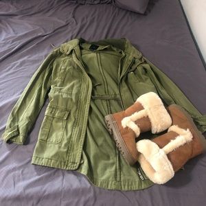 Forever 21 Utility Jacket & Style&Co boots